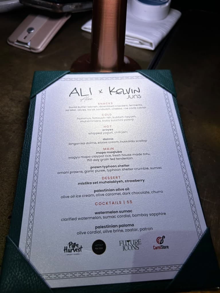 Ali x Kelvin Chef Collaboration